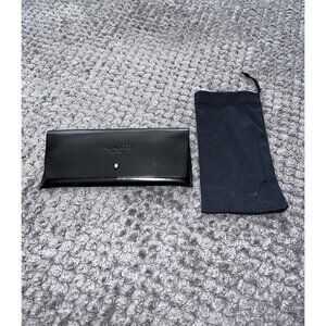RAG & BONE New York Black Leather Glasses Case Pouch Button Case W/Dust Bag